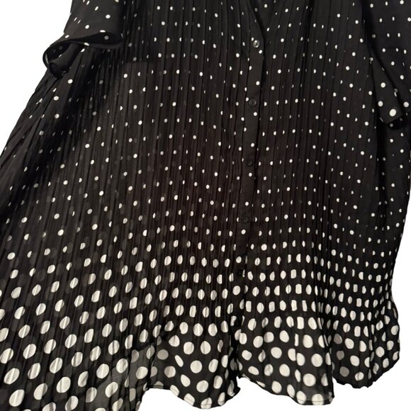 Only Necessities Womens Black & White Polka Dot Blouse Size 30/32W women blouse - Picture 7 of 12